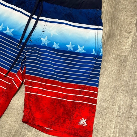 Men's Zeroxposur Small Swim Drawstring Shorts Trunks Hybrid Black Elastic Waist - Picture 5 of 9